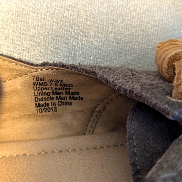 Kenneth Cole Reaction Gray Taupe Leather Flats Size 7.5 - Picture 4 of 4